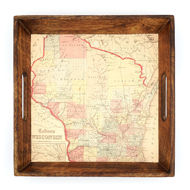 Decorative Wisconsin Map Serving Tray