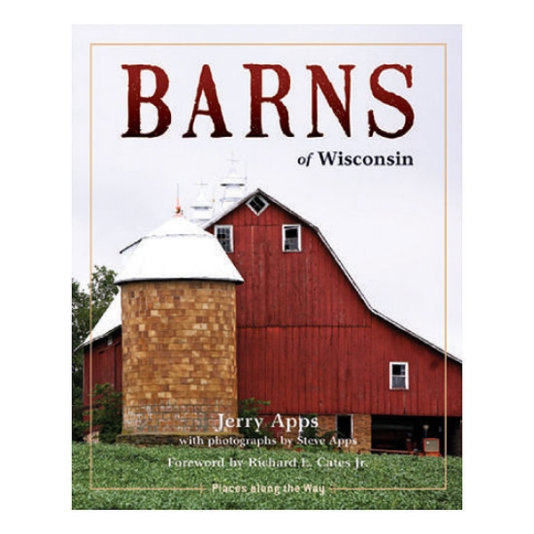 Barns of Wisconsin book cover featuring image of red barn