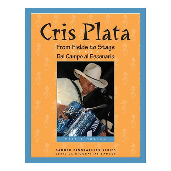 Cris Plata book cover featuring image of Cris surrounded by orange and blue border