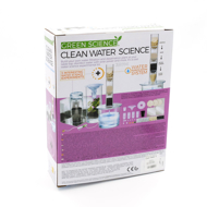 Clean Water Science Kit with image of the setup, along with all of the contents layed out