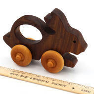 Handcrafted Wooden Bunny Push Toy