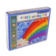 Rainbow Rug Hooking Kit- Side view of box