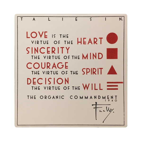 Frank Lloyd Wright Commandment Trivet