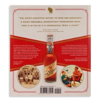 Back cover of The Drink that Made Wisconsin Famous with image of beer bottle and praise for the book from other authors.