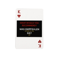 Sample playing card from the German set of Lingo cards.