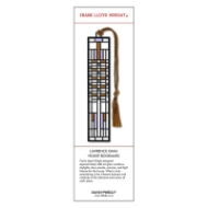 Frank Lloyd Wright Dana House Bookmark showcased on back of packaging with details. 