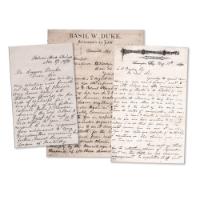 Three sample documents from the Draper Manuscripts. The documents are handwritten in cursive with fountain pen. 