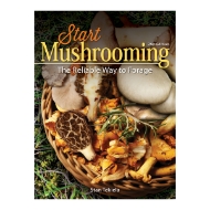 Book cover of "Start Mushrooming" by Stan Tekiela with full page color photo of plate filled with different mushrooms.