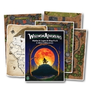 Cover of Wisconsin Adventures "Mini Adventure" guide and five map samples in background.