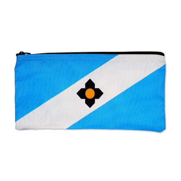 Zipper pouch that looks like the flag of Madison, Wisconsin