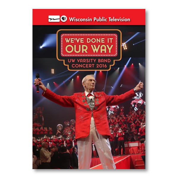 The title, "We've Done It Our Way," is prominently displayed in a marquee style design, reminiscent of classic theater signs. There is a man in a red sequined jacket singing.