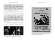 Page spread from "We Had Fun and Nobody Died" showing pages 36 and 37 with a few paragraphs of text, a b&w photo of The Violent Femmes in concert, and a Violent Femmes concert poster, also b&w. 
