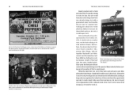 Page spread from "We Had Fun and Nobody Died" showing pages  88 and 89 with a few paragraphs of text and a b&w photo of a Red Hot Chili Peppers concert poster and a photo of members of Spinal Tap from 1992.