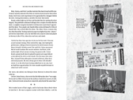 Page spread from "We Had Fun and Nobody Died" showing pages  144 and 145 with a few paragraphs of text and a few b&w photos of Leonard Cohen ephemera.