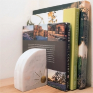 Picture of Sun and Moon Marble Bookends