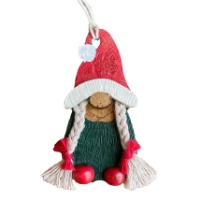 The Mrs. Gnome Holiday Ornament on a blank white background