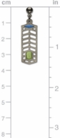 The Frank Lloyd Wright Robie House Earrings being measured