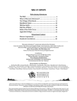 Table of Contents from Wisconsin Adventures Dreams & Nightmares.